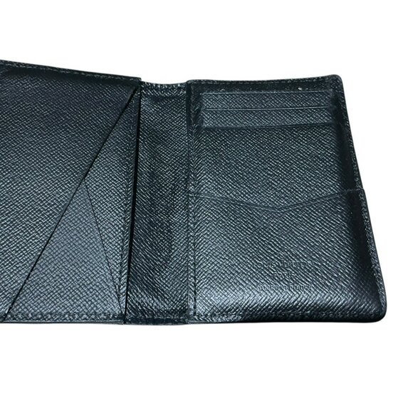 Louis Vuitton Taiga Organizer de Poche Card Case Holder Acajou Wallet Black - Picture 1 of 4